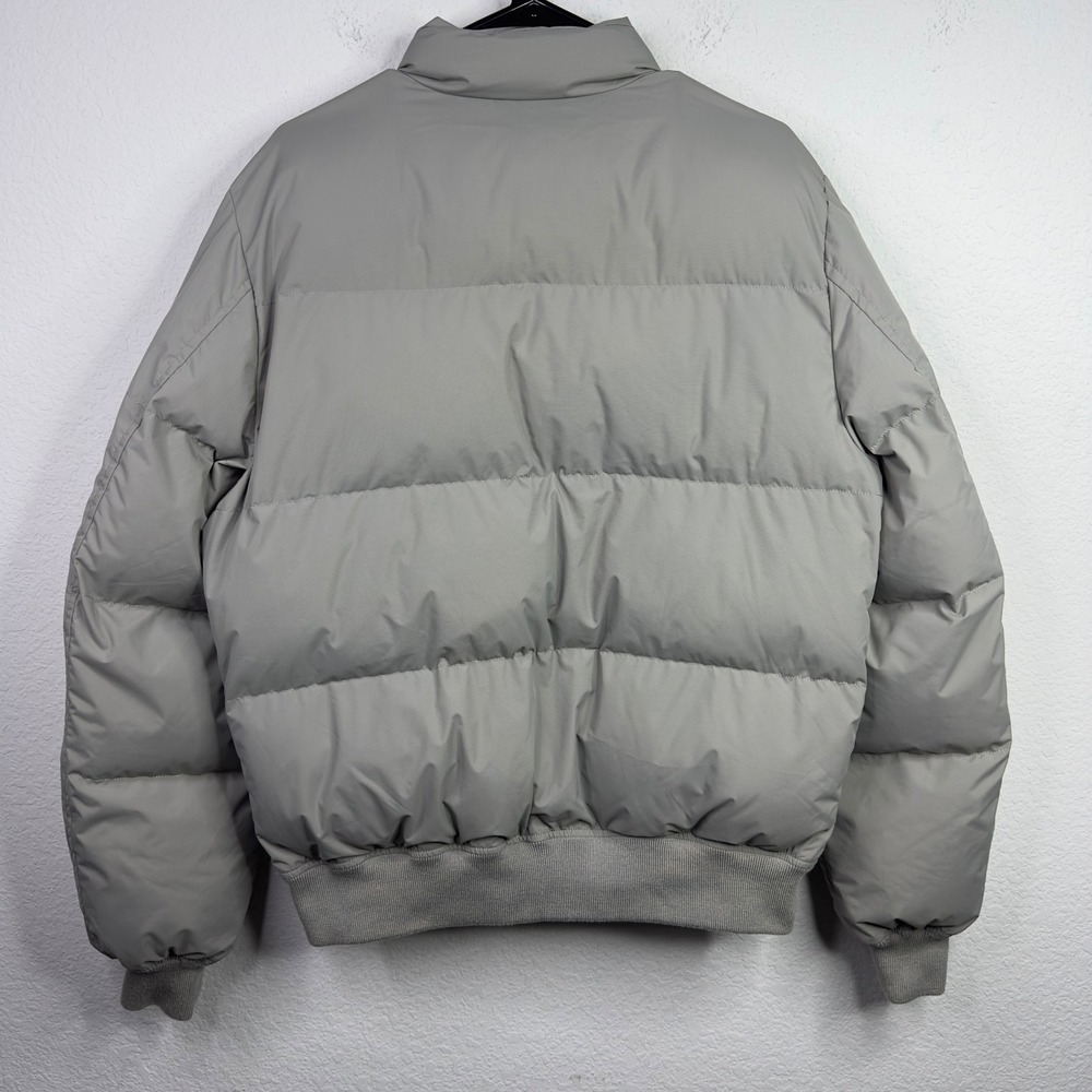 Alpha Industries Puffer Bomber Jacket Mens L Gray Quilted Streetwear Utility - Picture 2 of 12